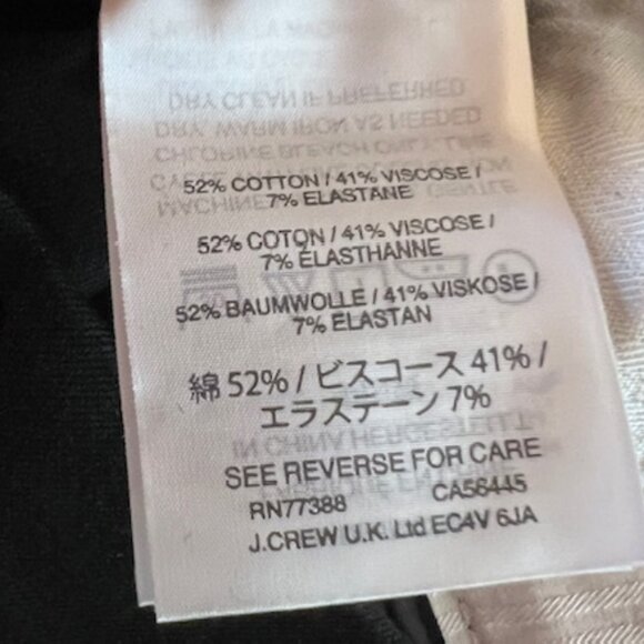 J.Crew Martie Black Slim Ankle Pants • Stretch Cotton Workwear Trouser Size 6 - Picture 7 of 7